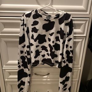 Cow print crop top